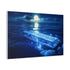 Glass Harmonica Floating in Moonlight Stretched Canvas Wall Art