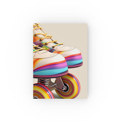 Colorful Retro Roller Skate Journal - Vibrant Design for Creativity and Style