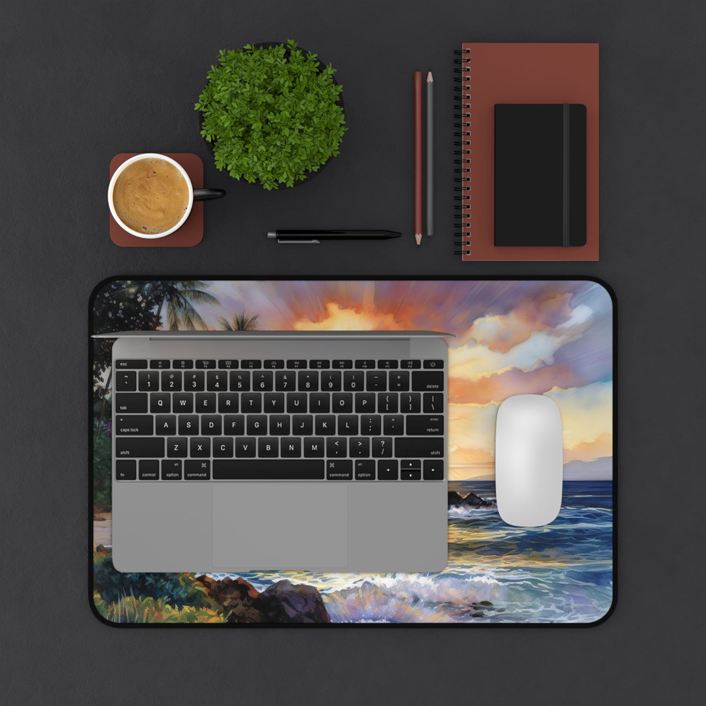 "Hawaii Beach Desk Mat - Bring paradise to your desk with tranquil beach image"