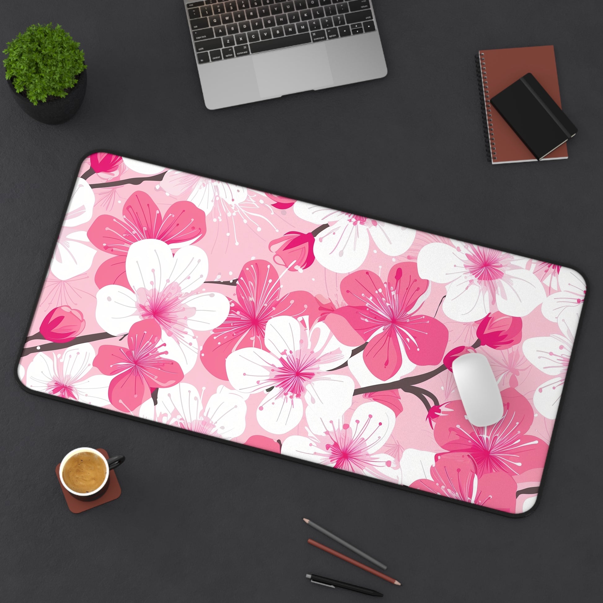 Cherry Blossom Desk Mat | Desk Mat | Accessories, Back-to-School, Desk, Fall Bestsellers, Home & Living, Mouse pad, Mouse Pads, Mousepad, Seasonal Picks, Stationery, TikTok | Prints with Passion