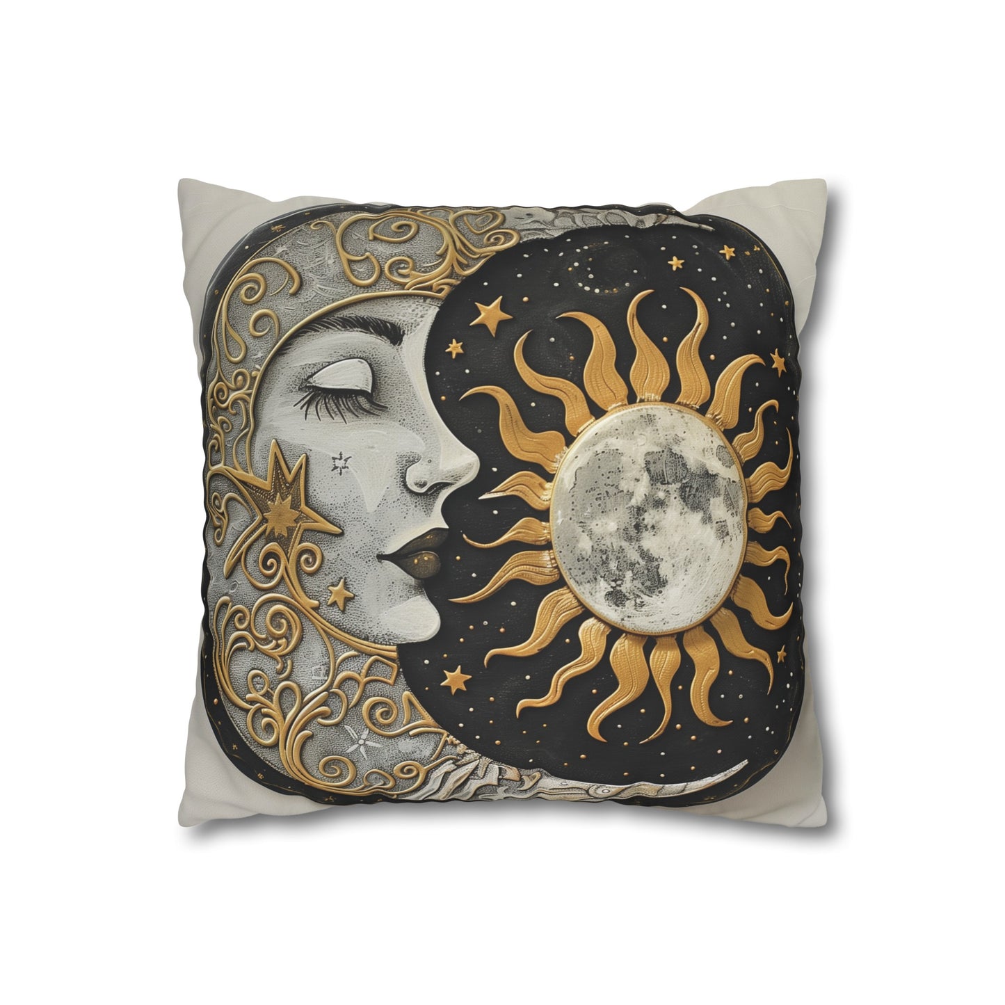 "Get cozy with our Celestial Mandala Pillowcase - a mystical addition to your bedroom decor!"