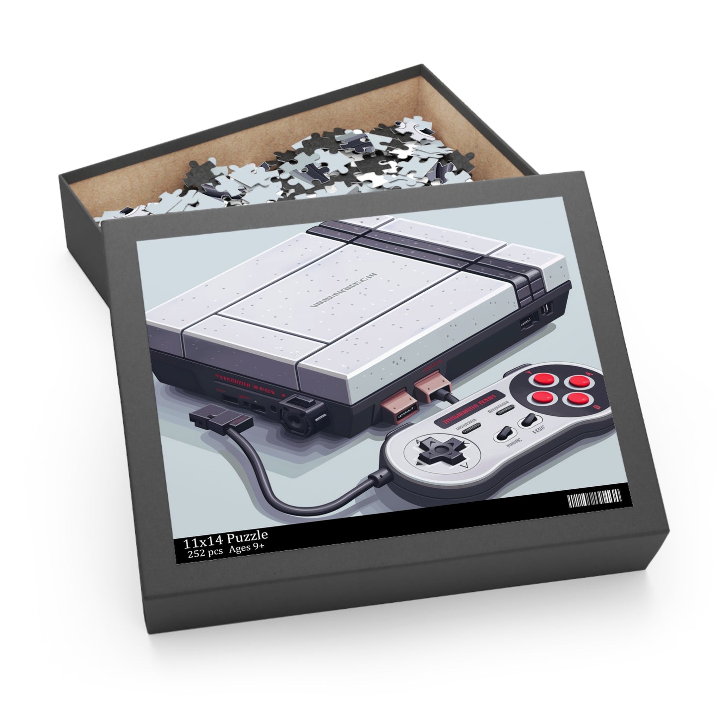 "Pixel Art Console Jigsaw Puzzle - Retro gaming console with vibrant pixel art design, perfect for gamers and puzzle lovers"