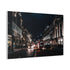 Oxford Street London at Night Illuminated Stretched Canvas Wall Art – Prints With Passion (View 6)