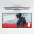 Robotic Knight Standing in Field of Red Gaming XXL Extended Desk Mat