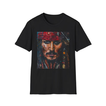 Pirate's Heart: The Enchanting Allure of Jack Sparrow | T-Shirt | Cotton, Crew neck, DTG, Men's Clothing, Neck Labels, Regular fit, T-shirts, Women's Clothing | Prints with Passion