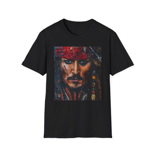 Pirate's Heart: The Enchanting Allure of Jack Sparrow | T-Shirt | Cotton, Crew neck, DTG, Men's Clothing, Neck Labels, Regular fit, T-shirts, Women's Clothing | Prints with Passion