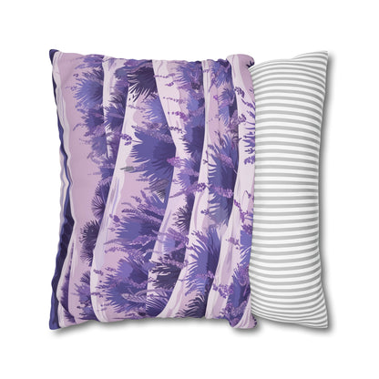 "Transform your bedroom with Lavender Fields pillowcase, featuring delicate lavender flowers for relaxation and sweet dreams"