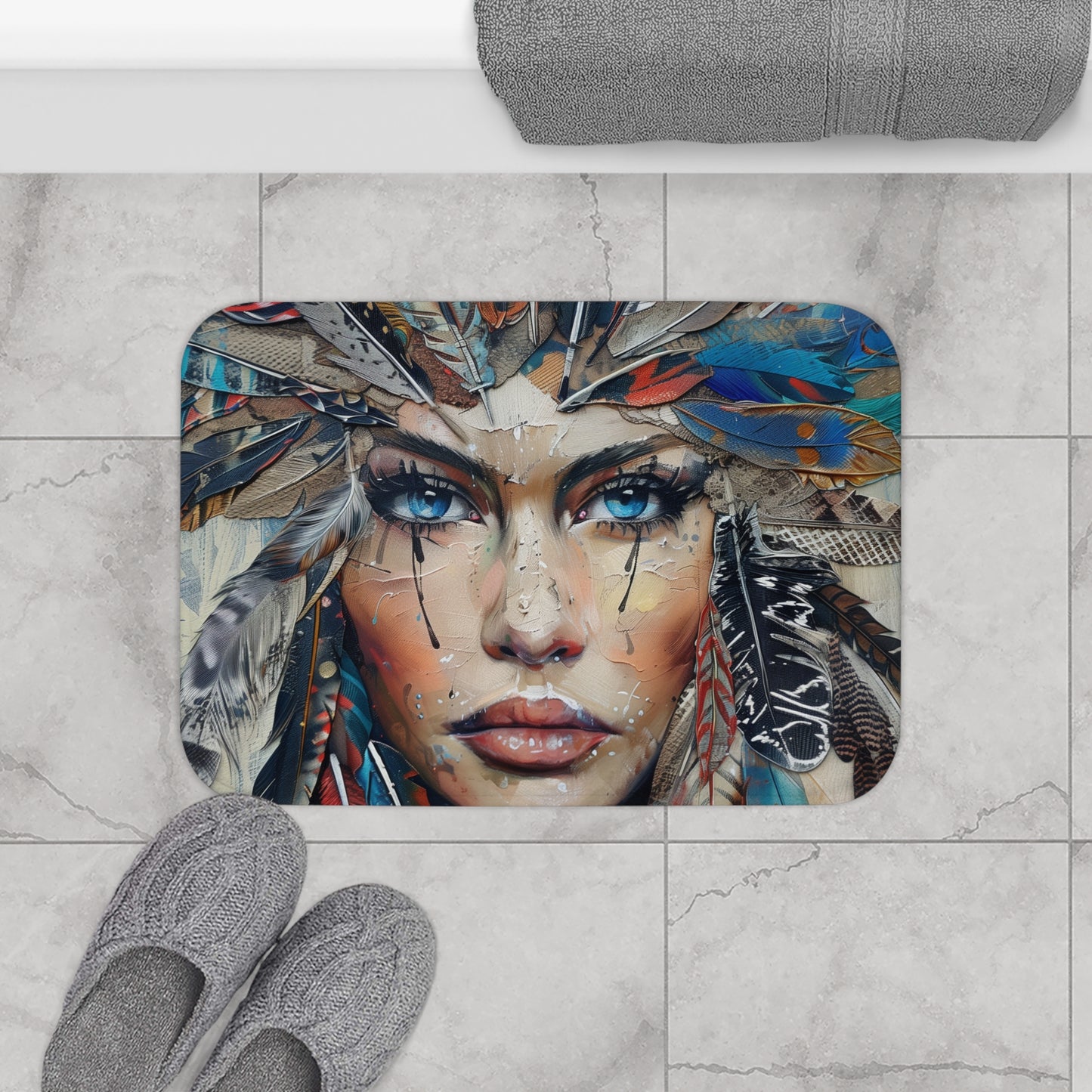 Free Spirit Feather Bath Mat | Bath Mats | Bath, Bathroom, Home & Living, Indoor, Sublimation | Prints with Passion