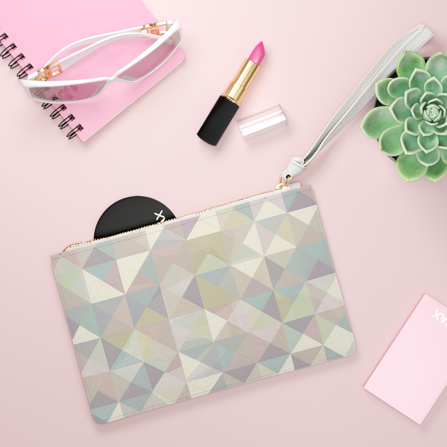 Pastel Geo Clutch Bag