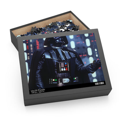 "Dark Lord Darth Vader jigsaw puzzle for Star Wars fans - challenging and fun activity"