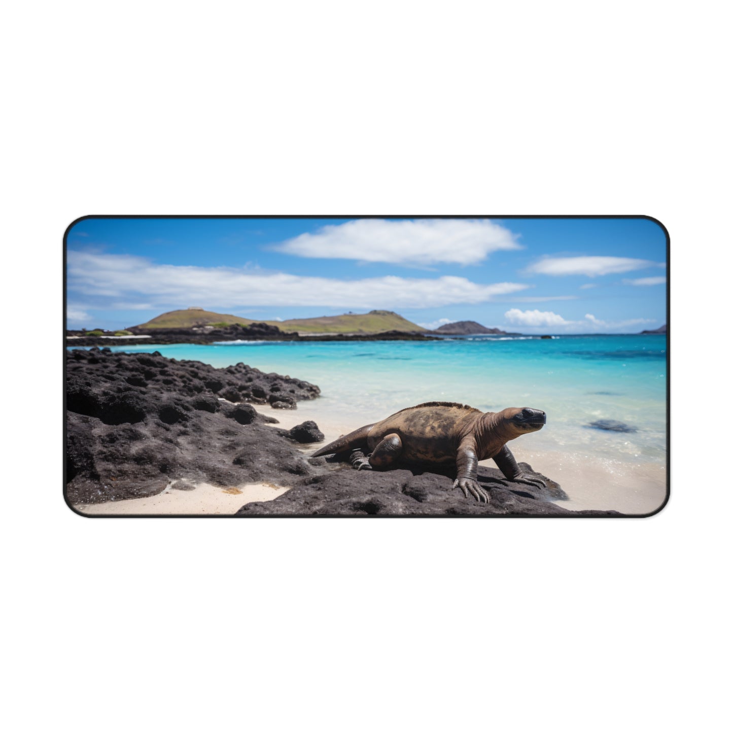 Galapagos Islands Desk Mat - Enhance your workspace with stunning wildlife and landscapes from Ecuador's iconic archipelago.