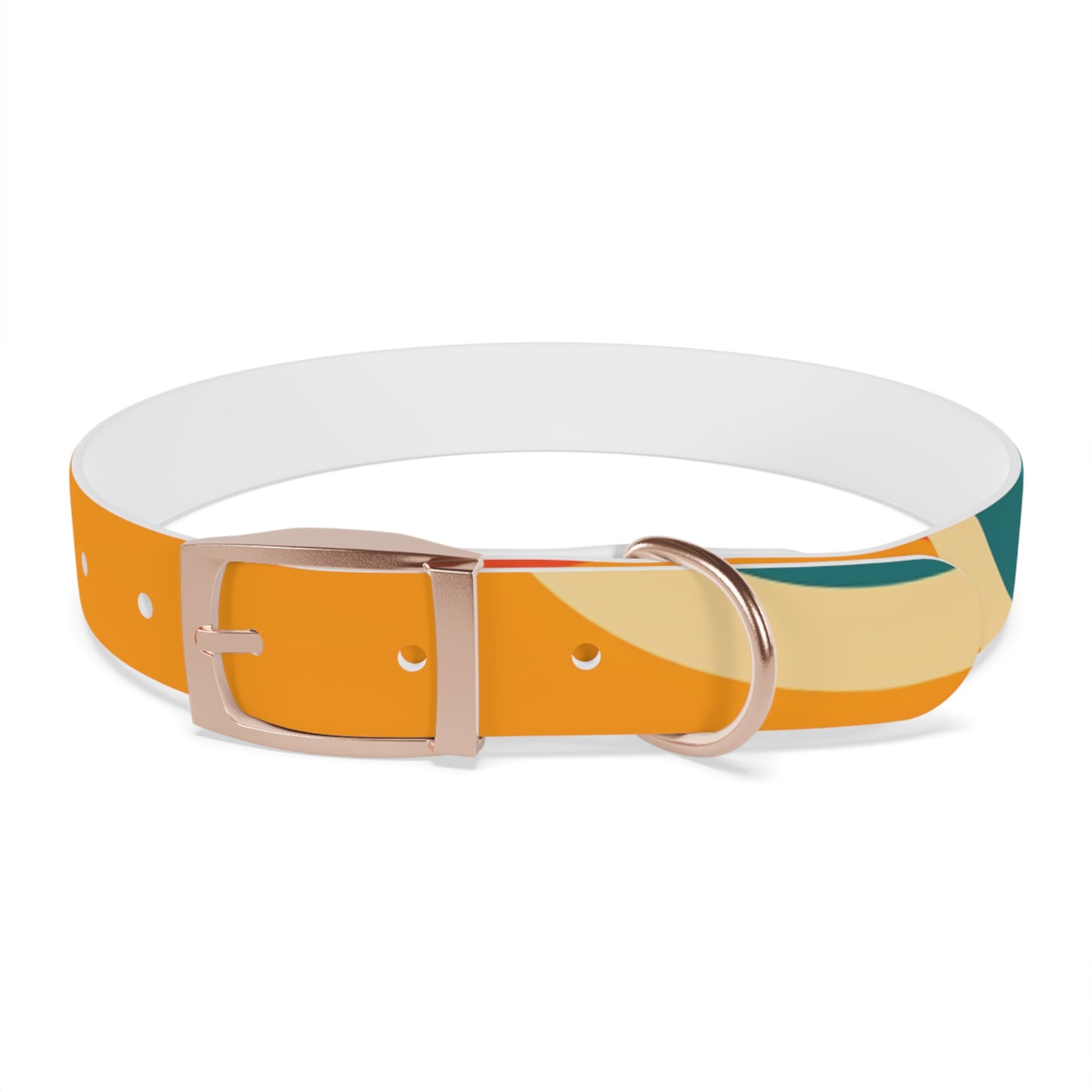 Retro Waves Dog Collar: Colorful & Vibrant Design