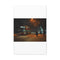 London Winter Snowfall Illuminated Evening Stretched Canvas Wall Art - View 3 | Prints With Passion