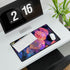 Dreamscape with Levitating Neon Leaves — XL & XXL Desk Mat — Product Detail View 7