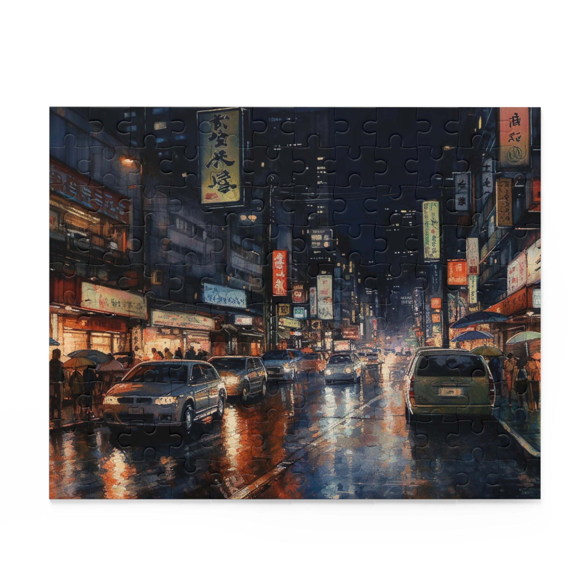 "Tokyo Nighttime Skyline Puzzle - Explore the beauty of Tokyo at night with this vibrant jigsaw puzzle"