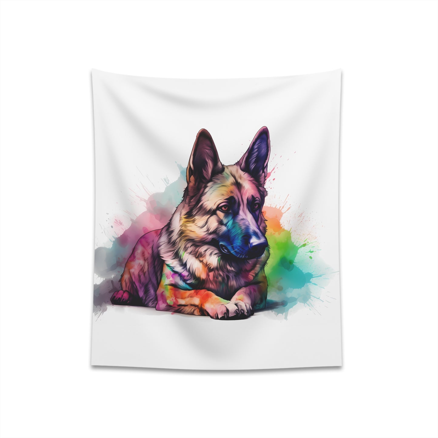 "German Shepherd Tapestry - Loyal Heart Design, High-quality Material, Perfect Gift - 34" x 40" / 57" x 57""