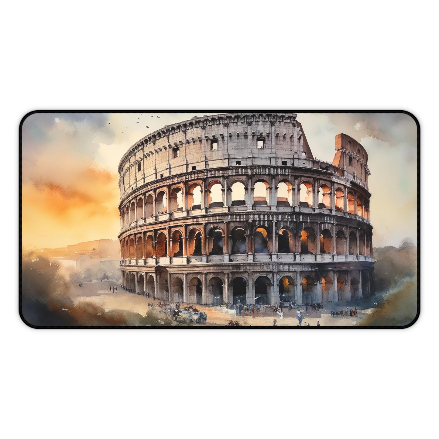 "Roman Colosseum Desk Mat - Add ancient history vibes to your workspace with vibrant Colosseum image"