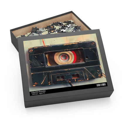 Retro Cassette Tape Jigsaw Puzzle - Vibrant and intricate music-themed puzzle for nostalgia lovers