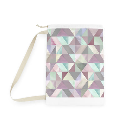 "Chic Pastel Geometrics Laundry Bag for Stylish Laundry Storage"