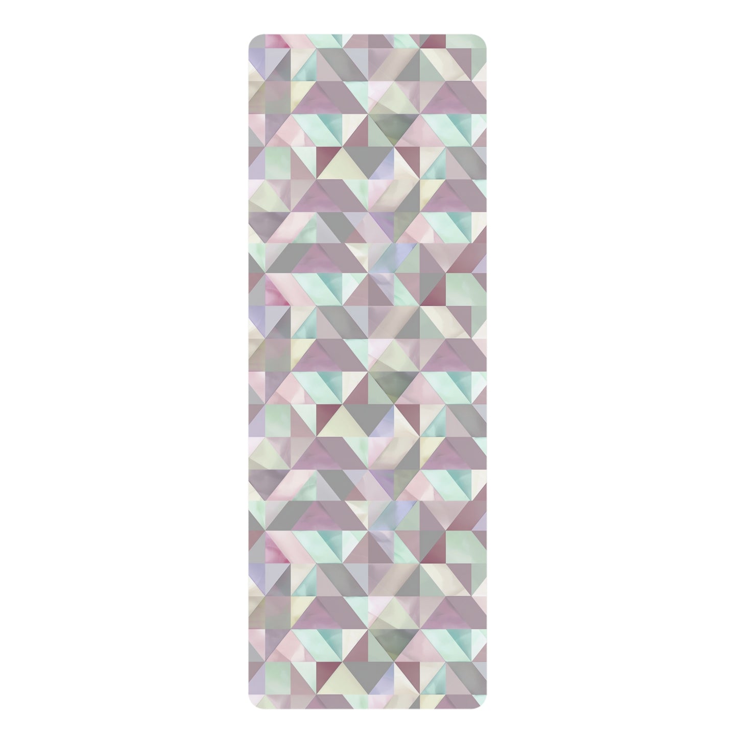 Pastel Geometrics Rubber Yoga Mat: Fun and Functional Design