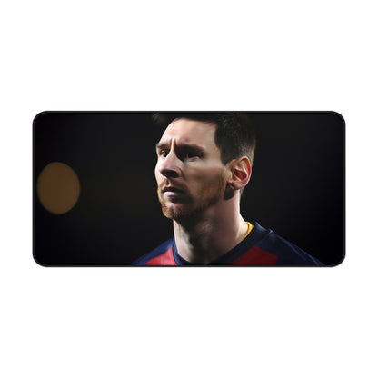 Lionel Messi-inspired soccer desk mat, perfect for elevating your workspace with style and functionality.