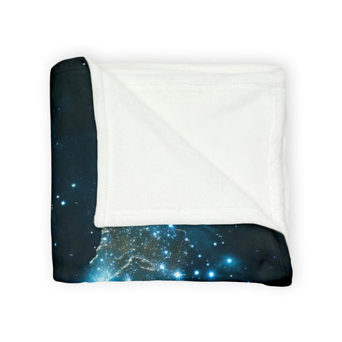 Book Pages Turning into Constellations Plush Fleece Throw Blanket
