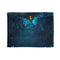 Bioluminescent Vines on a Ghost Bridge — Plush Fleece Throw Blanket — Full Flat Artwork View