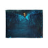 Bioluminescent Vines on a Ghost Bridge — Plush Fleece Throw Blanket — Full Flat Artwork View