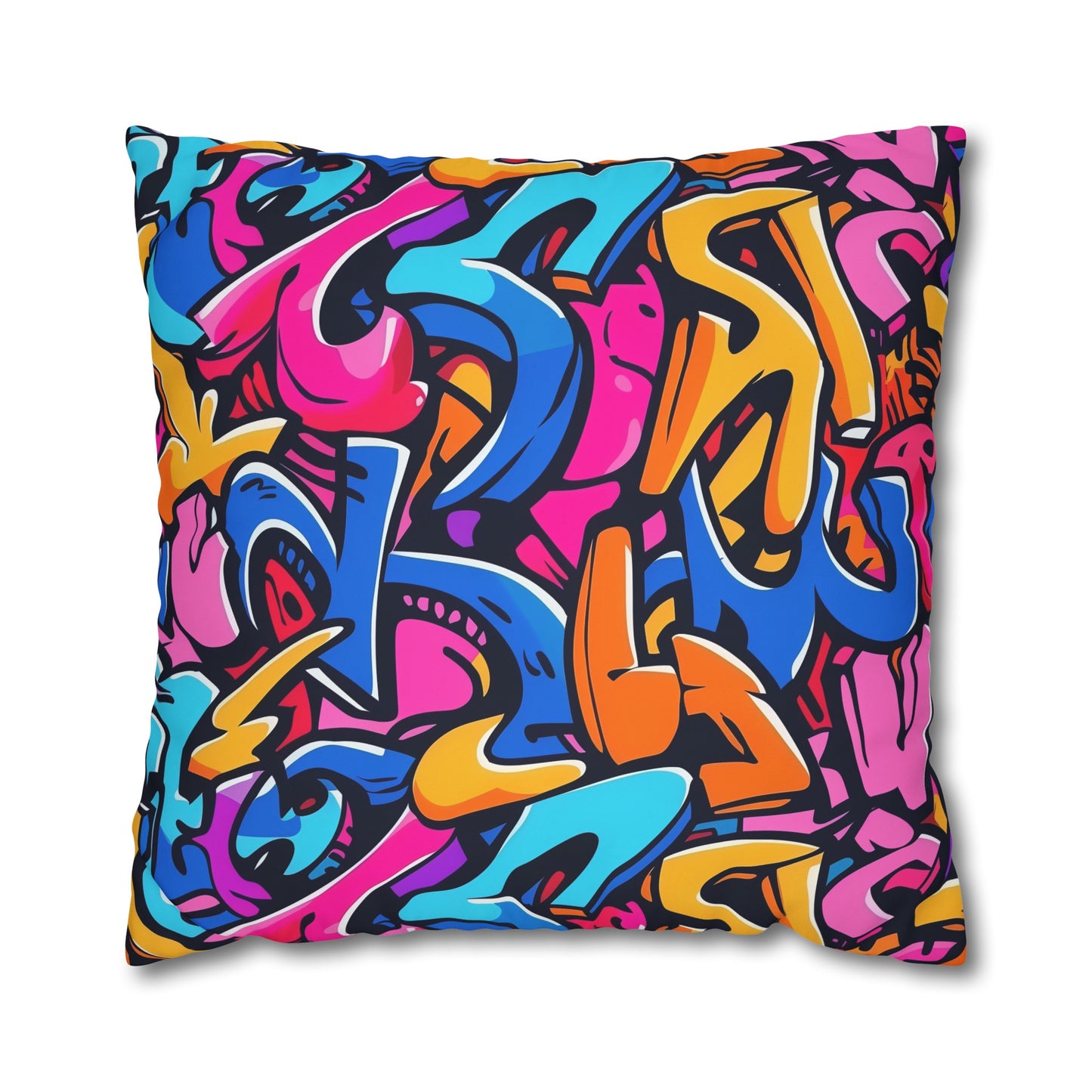 Neon Urban Graffiti Pillowcase | Pillow Cases | All Over Print, AOP, Bed, Bedding, Home & Living, Indoor, Pillow Case, Pillow Covers, Pillows & Covers, Sublimation | Prints with Passion