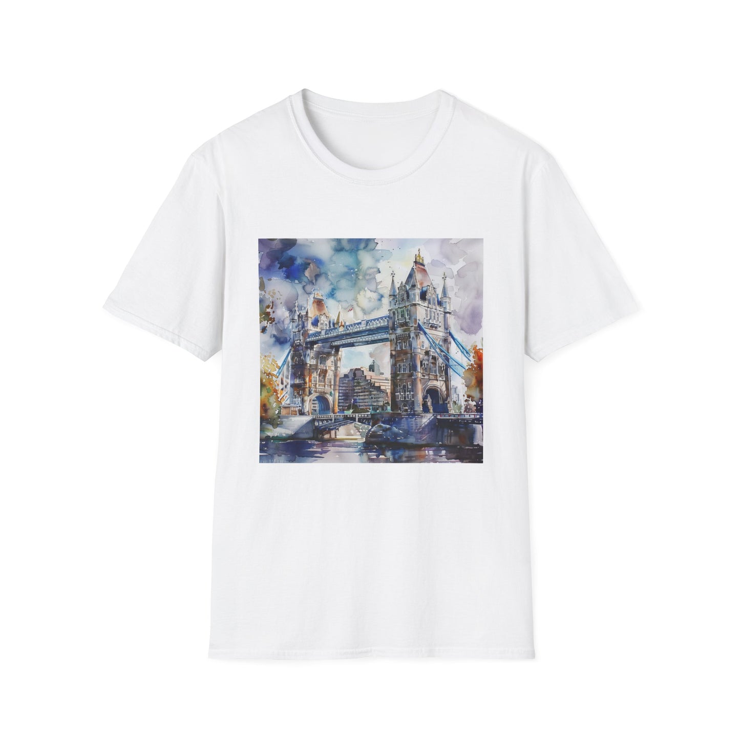 Watercolor Skyline: Tower Bridge London T-Shirt