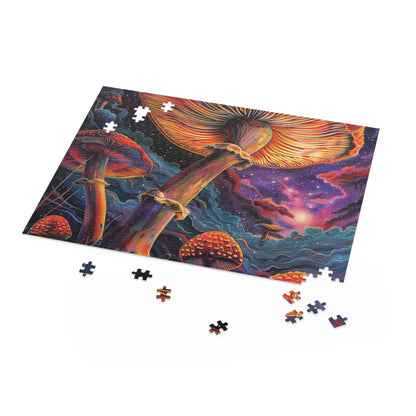 Psychedelic Fungi Jigsaw Puzzle - Colorful and intricate design for calming entertainment