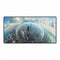 Glass City Hovering Above Earth — XL & XXL Desk Mat — Full Top-Down Artwork View
