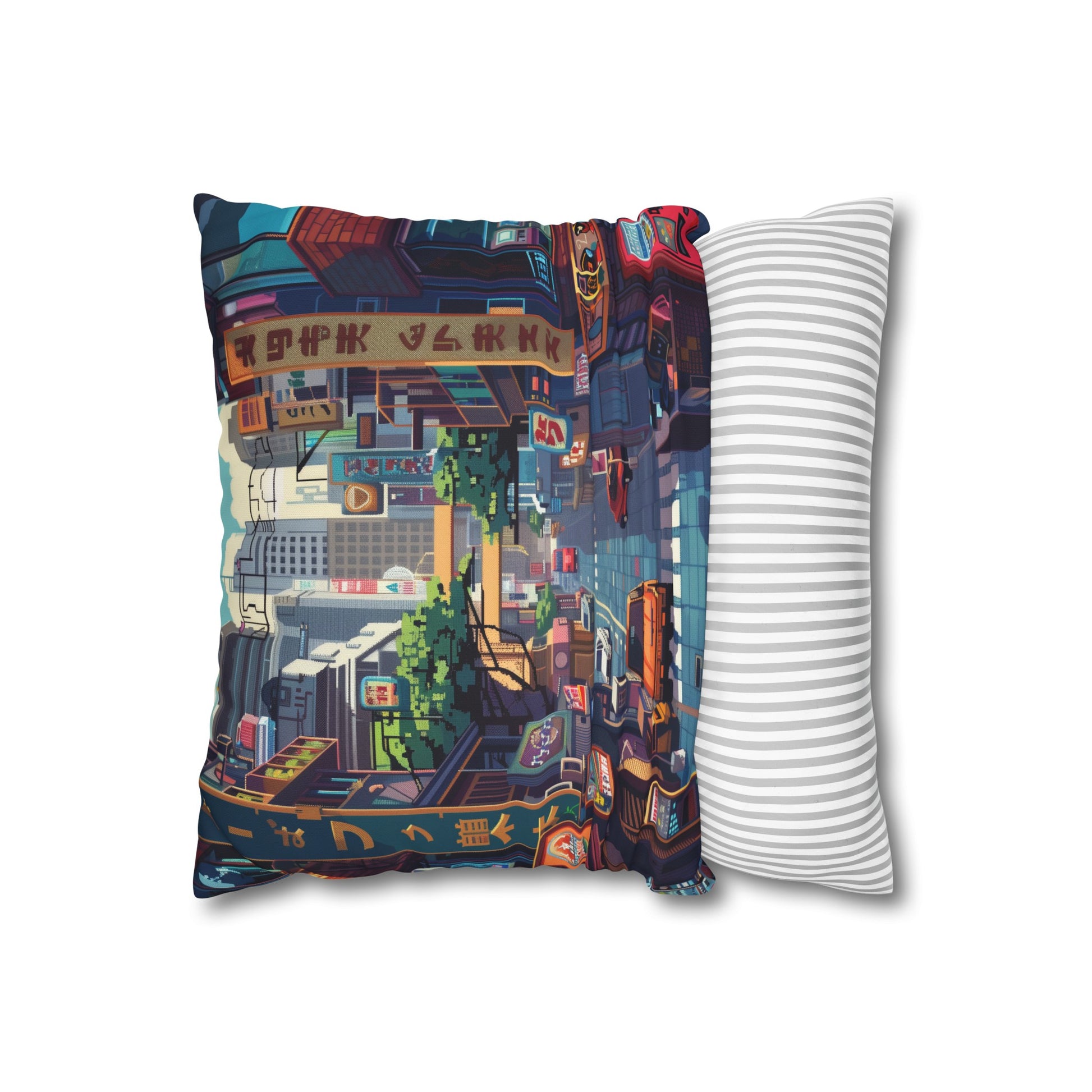 Arcade Dreams Pillowcase - Vibrant pixel art design for retro gaming charm in your bedroom décor. Comfortable, stylish, and perfect for all seasons. Great gift idea! Shop now.