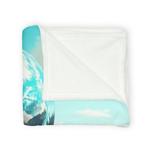 Mirror Planet Reflecting Earths Dreams Plush Fleece Throw Blanket