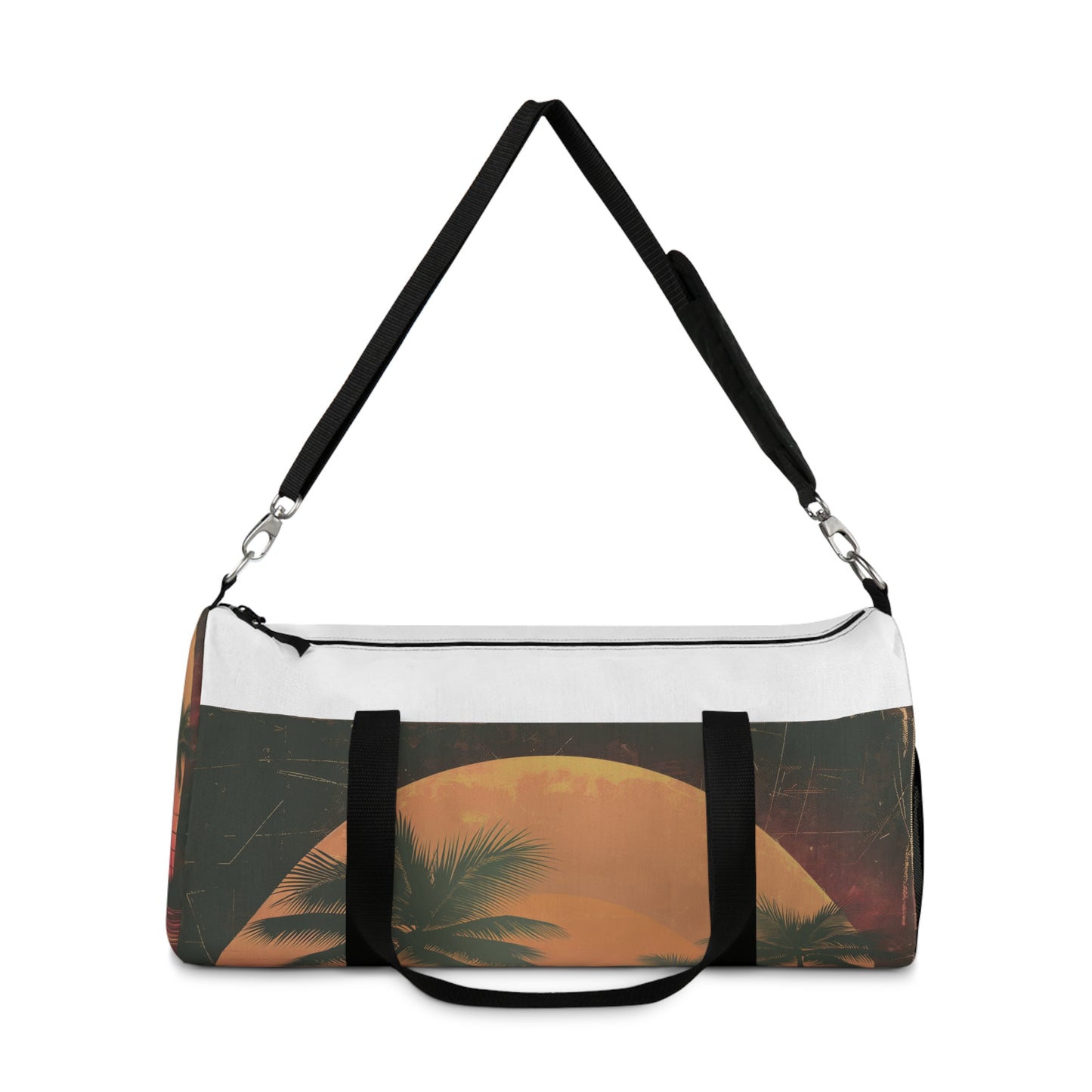 Retro Sunset Palm Duffel Bag