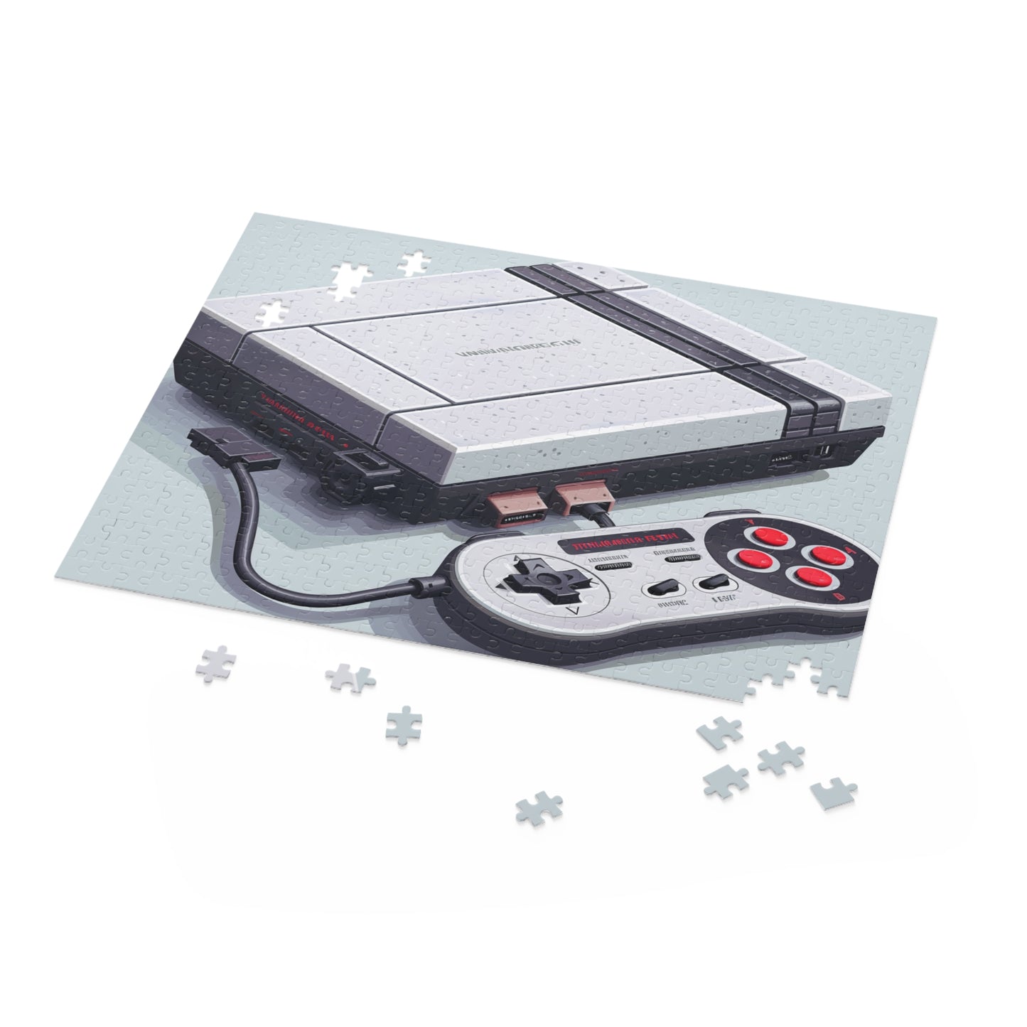 Retro Pixel Art Console Jigsaw Puzzle - Vibrant design for gamers and puzzle lovers