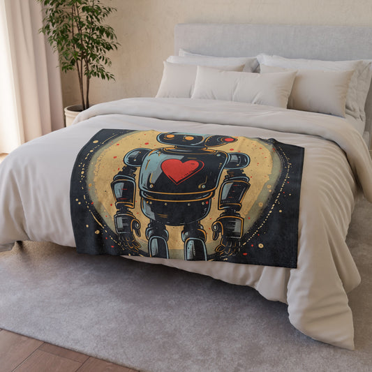 Introducing our Heartbot Retro Love Blanket