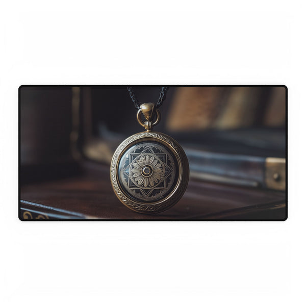 Time Machine Disguised as Locket — XL & XXL Desk Mat — Full Top-Down Artwork View
