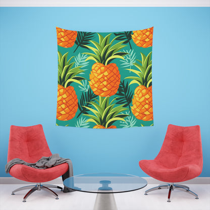 Aloha Vibes Pineapple Paradise Tapestry for Tropical Home Decor - High Quality Material, Comfortable and Stylish, Perfect for All Seasons - Available in 34" x 40" and 57" x 57" - Makes a Great Gift - Shop Now!