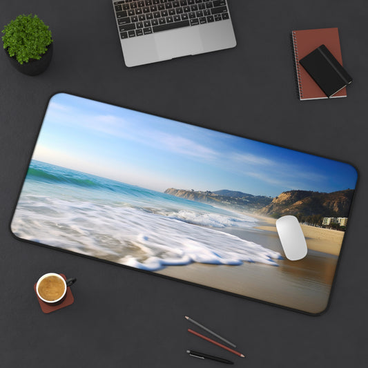 Malibu Beach Desk Mat | Desk Mat | Accessories, Back-to-School, Desk, Fall Bestsellers, Home & Living, Mouse pad, Mouse Pads, Mousepad, Seasonal Picks, Stationery, TikTok | Prints with Passion