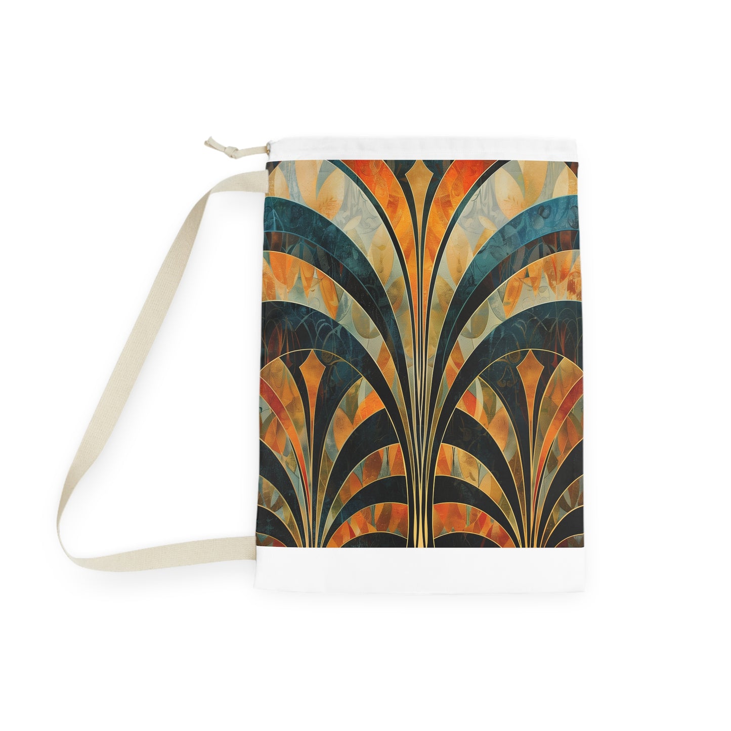 "Abstract Deco Laundry Bag with Vibrant Art Deco Patterns for Modern Laundry Rooms"