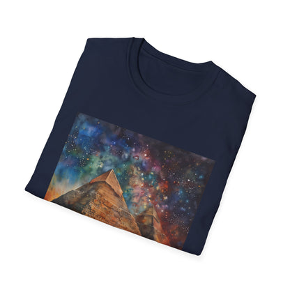 ## Timeless Treasures: The Egyptian Pyramids Watercolor T-shirt