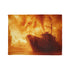 Frozen Ship Adrift in Firestorm Plush Fleece Throw Blanket