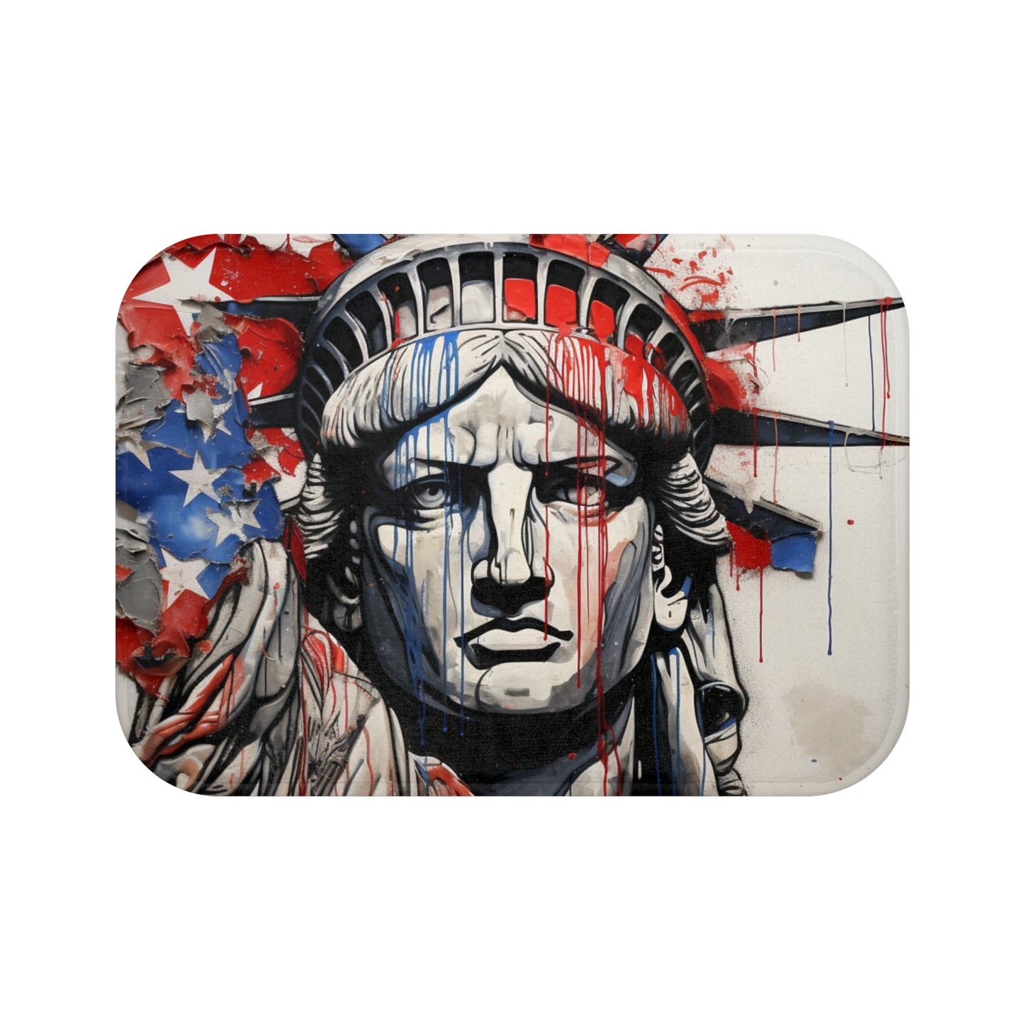 Patriotic Ink Splash Bath Mat