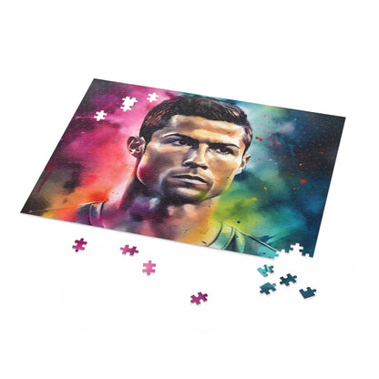 Ronaldo Watercolor Neon Puzzle