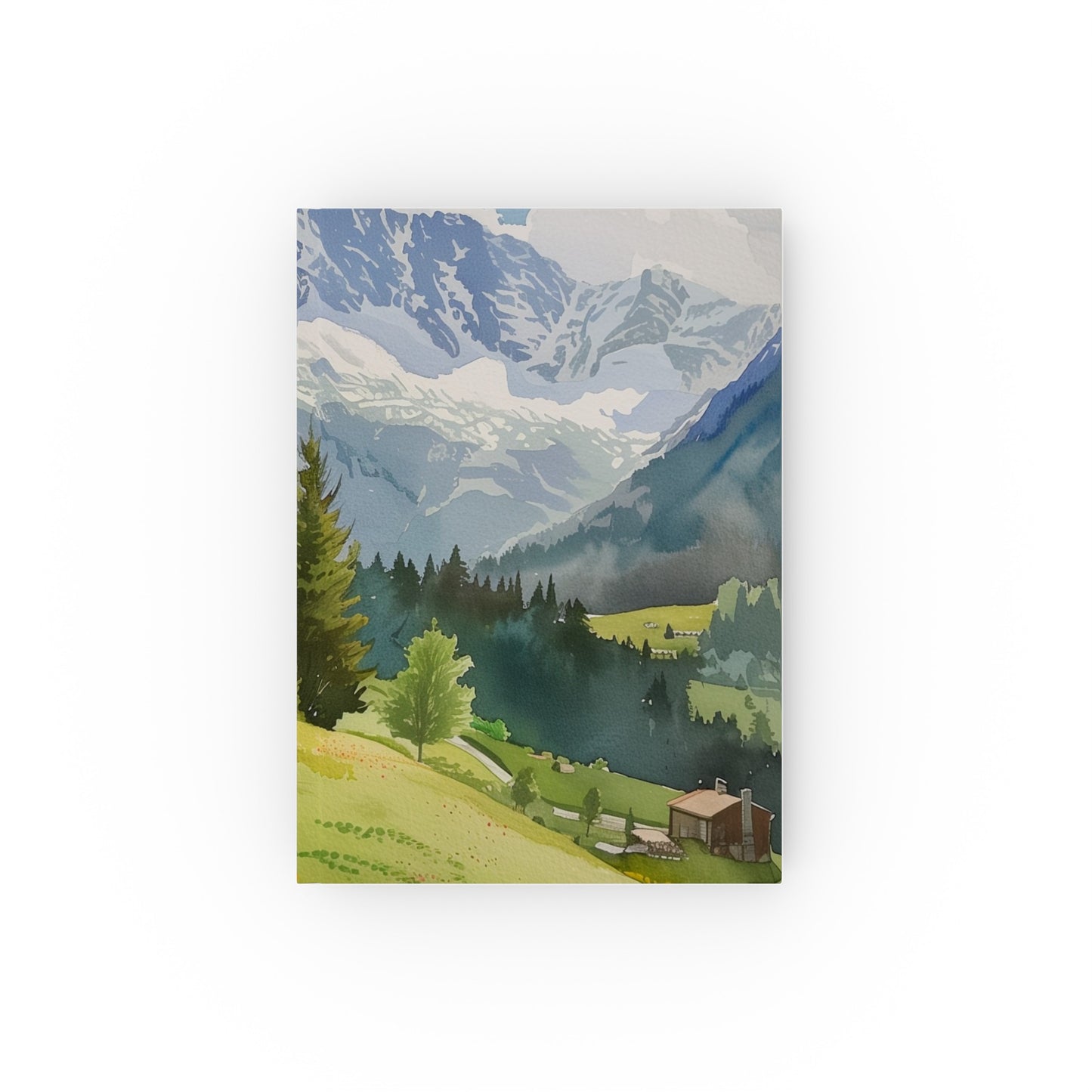 "Swiss Alps Serenity Journal - Capture the tranquility of the Alps with this versatile and stylish mountain dream journal. Perfect for reflecting on nature's beauty or as a gift. Visit our shop now!"