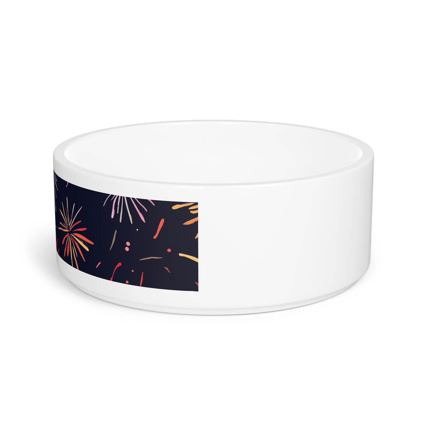 Vibrant Fireworks Pet Bowl