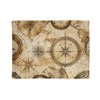Vintage Cartography Explorer Maps Seamless Plush Fleece Throw Blanket - View 1 | Prints With Passion