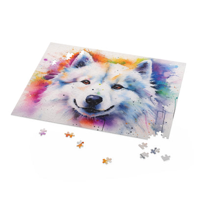 Adorable Samoyed Puzzle Fun