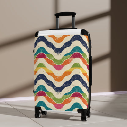 Retro Waves Suitcase: Vibrant Travel